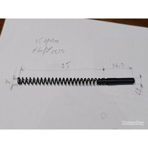 RESSORT ET SON  PISTON ARME INCONNUE ...refa017