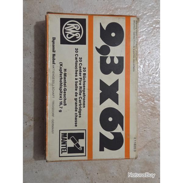 1 boite de munitions 9.3x62