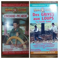 Lot de 2 Coffret VHS l'homme du Picardie + des grives aux loups