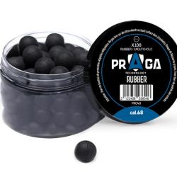 Boites de 100 Billes caoutchouc - Cal. 68 Praga