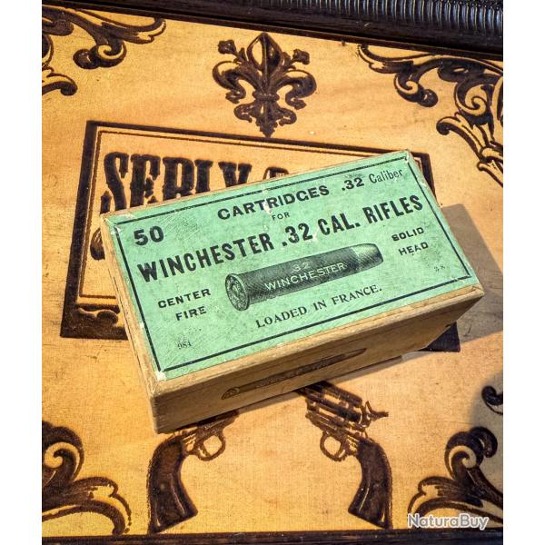 Bo�te scell�e WINCHESTER .32Cal. Rifles / Model 1873 - 50 cartouches -Center Fire - Loaded in France