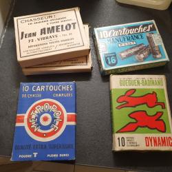 Bo&icirc;tes de cartouche ancienne calibre 16 pour collection