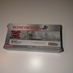 Une boite de 20 WINCHESTER 300 WSM 180 GR POWER POINT