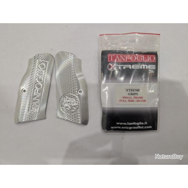 Plaquettes XTREME pistolet Tanfoglio silver Sf full size