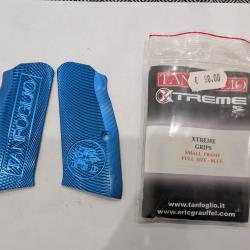 Plaquettes XTREME pistolet Tanfoglio bleu Sf full size