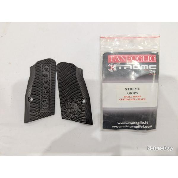 Plaquettes XTREME pistolet Tanfoglio noire Sf custom size