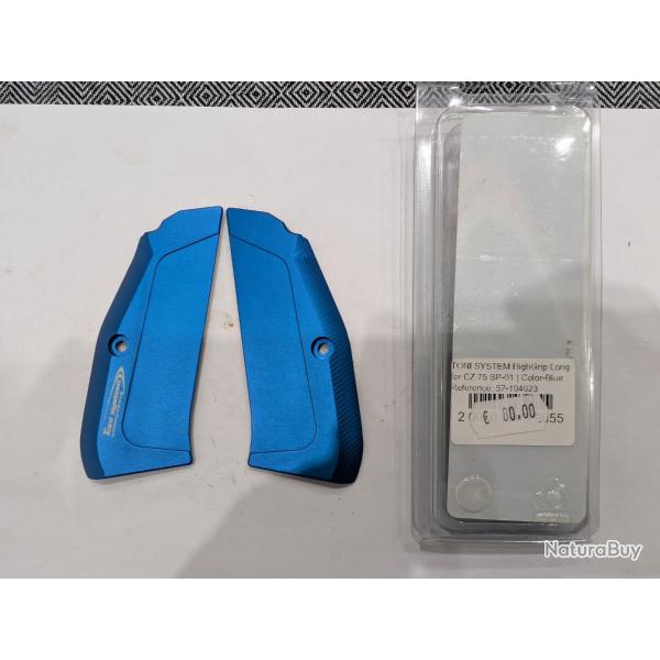 Plaquettes TONY SYSTEM pour pistolet CZ75 sp01 bleues
