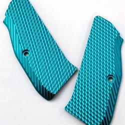 Plaquettes poign&eacute;es grip Aluminium Sunburst - CZ 75 - Grip Agressif -