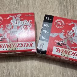 Lot Winchester Super XX 12/89 en 63g Plomb de 6
