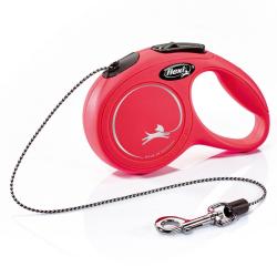 Laisse FLEXI New Classic rouge cordon 3 m XS