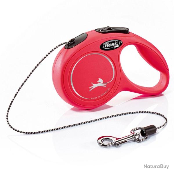 Laisse FLEXI New Classic rouge cordon 3 m XS