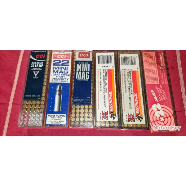 Lot de 574 Cartouches .22 LR Vintage