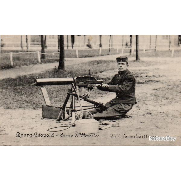 CPA - Bourg - Leopold - Camp de berverloo - Tir a la mitrailleuse -N�7524