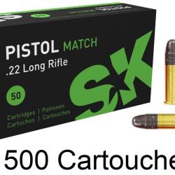 Cartouches SK Pistol Match cal. 22 LR x 500