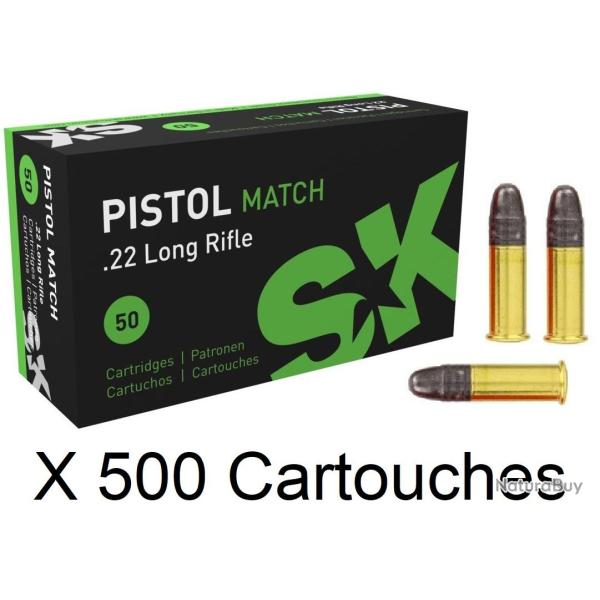 Cartouches SK Pistol Match cal. 22 LR x 500