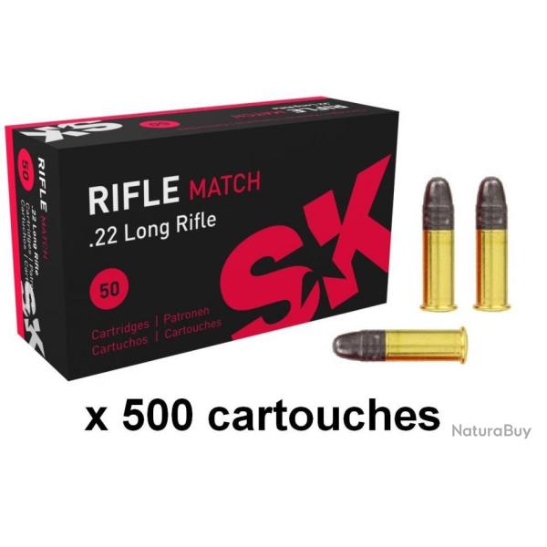 Cartouches SK Rifle Match cal. 22 LR x 500