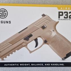 Pistolet SIG SAUER P320 CO2 cal. 4.5 mm 2.8 joules - tan