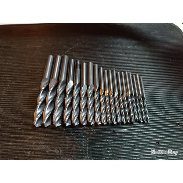 Lot for�t carbure sp�ciaux 3 coupes professionnel a�ronautique titex et ghuring