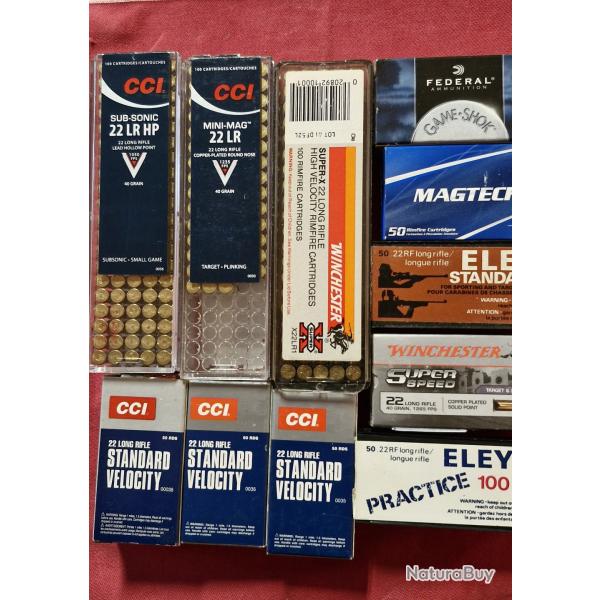 Lot de 643 Cartouches .22 LR Vintage