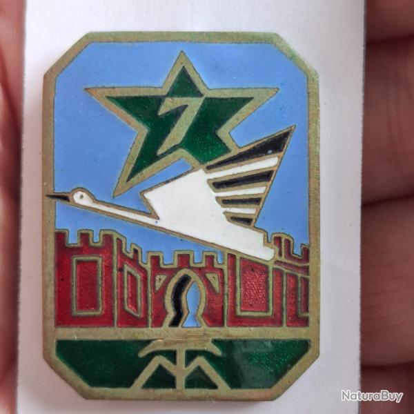 INSIGNE  7 REGIMENT DE TIRAILLEURS MAROCAINS ( MOURGEON ) 7 RTM