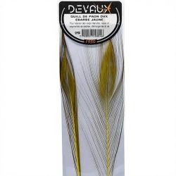 Quill de paon &eacute;barb&eacute;s DEVAUX Jaune