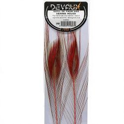 Quill de paon &eacute;barb&eacute;s DEVAUX rouge