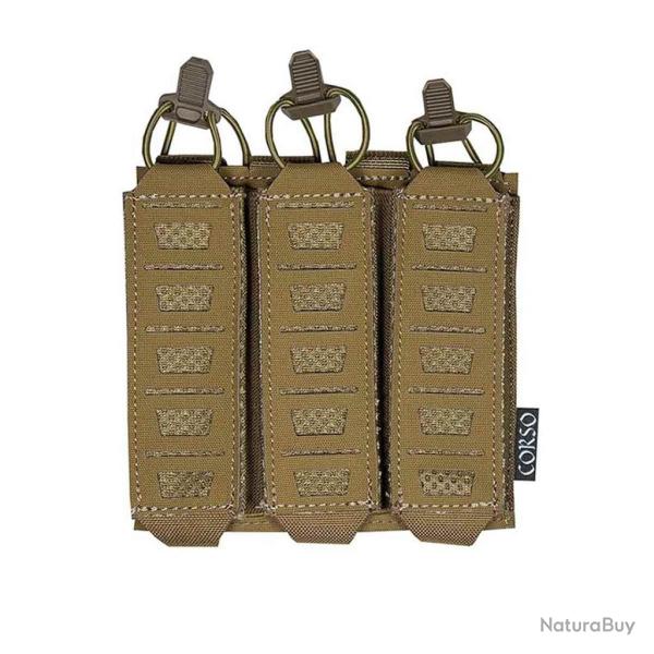Poche triple porte-chargeurs MP5 / MP7 Dagger Laser - Corso Tactical Coyote
