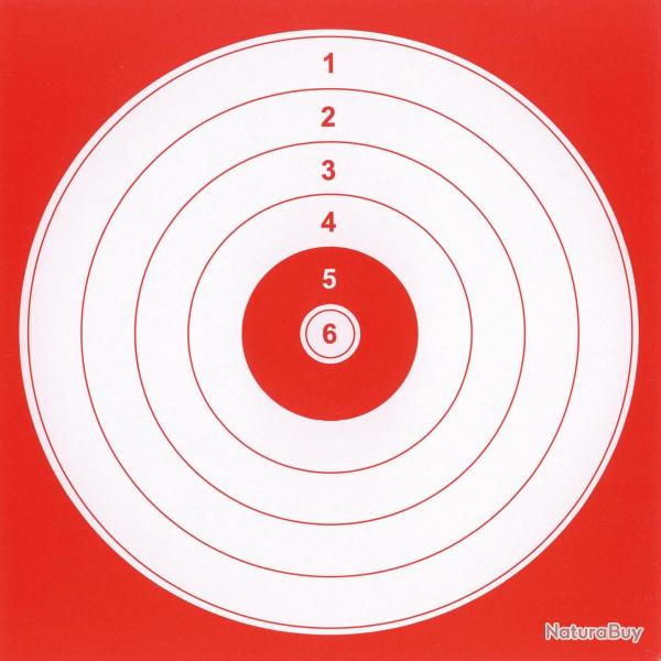 Cibles rouges 14x14cm x100 - BO