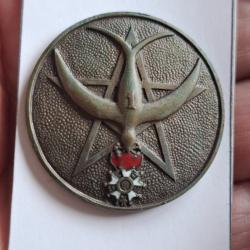 INSIGNE 1 REGIMENT DE TIRAILLEURS MAROCAINS ( MODELE 3 - DOS GUILLOCHE ) 1 RTM