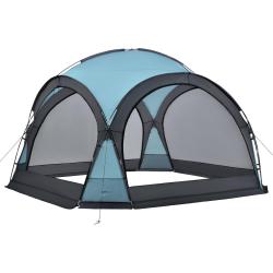 Tonnelle de camping avec guirlande &agrave; 96 led 345 x 345 x 247 cm bleu clair 03_0008741