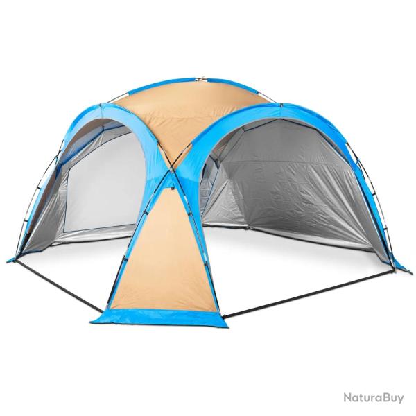 Tonnelle de camping r�sistant aux UV moustiquaire PP fibre de verre tissu oxford bleu marron 14_001