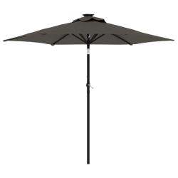 Parasol de jardin inclinable avec manivelle 225 x 225 x 212 cm protection UV moderne en polyester a