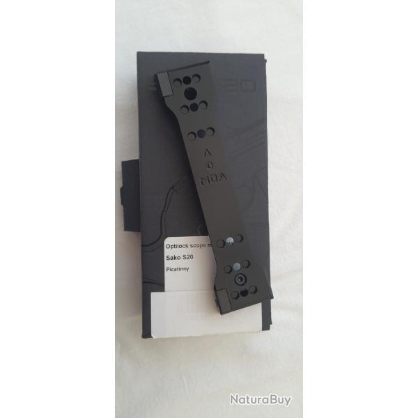 EMBASE LONGUE SAKO S20 RAIL WEAVER/PICTINNY 0MOA