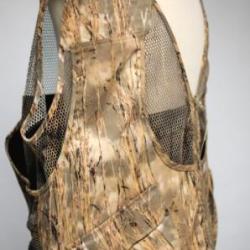 Gilet de chasse camouflage roseaux - water - sable - 3 XL et 6 XL
