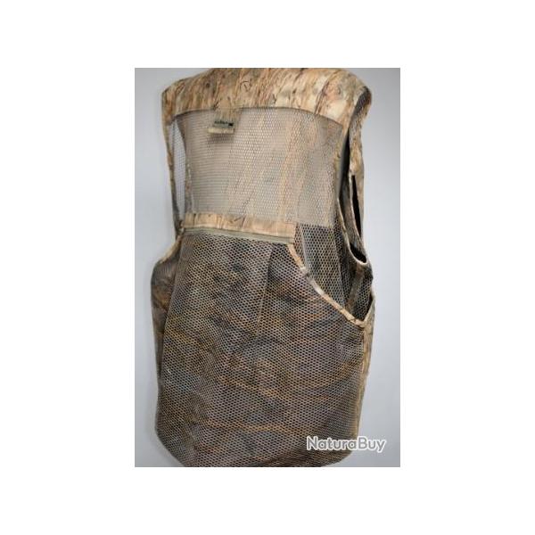 Gilet de chasse camouflage roseaux - water - sable - 3 XL et 6 XL