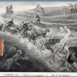 CPA - GUERRE 1914 - Notre 75 en Argonne |Ou in Argonne -N&deg;7531