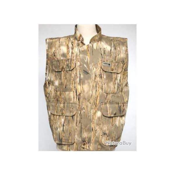 Gilet sans manche camouflage avec doublure polaire amovible