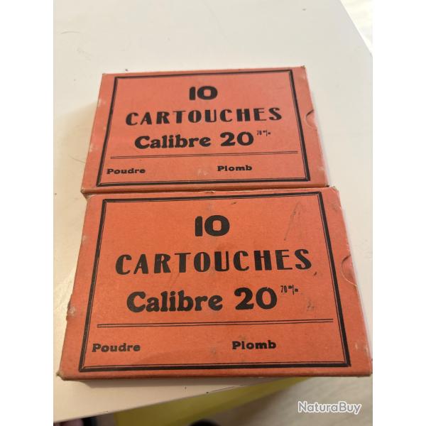 20 cartouches cal 20