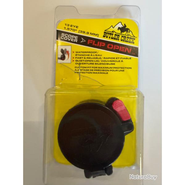 Protection  lunette, point rouge, cache objectif, butler creek 39,9 mm