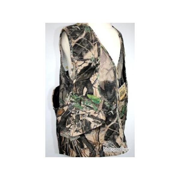 Gilet de chasse camouflage �t� solide