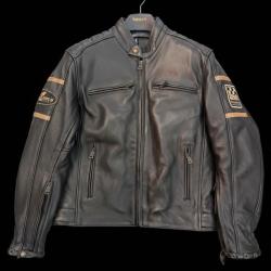 Blouson Helstons ACE cuir oldies marron Taille L