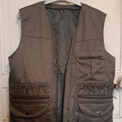 Gilet Multipoches Marron - Etat Quasi Neuf (R&eacute;paration Zip &agrave; pr&eacute;voir)