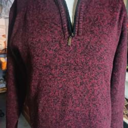 Pull Sweat camionneur doubl&eacute; polaire XL Homme Manche Longue Pull-Over Tricot