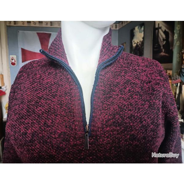 Pull Sweat camionneur doubl� polaire XL Pull-Over Tricot avec peti d�faut voir photos et description