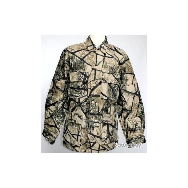 Tr�s belle veste camouflage noir/beige/gris/vert black stripe chasse Outdoor, safari, jusq 5 XL,6 XL