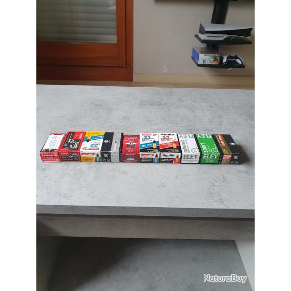 Lot de 500 munitions 22lr