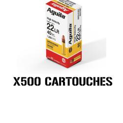 LOT 500 CARTOUCHES AGUILA Cal.22LR HV SP 40gr x50