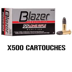 LOT 500 CARTOUCHES BLAZER Cal.22 LR 40gr LRN