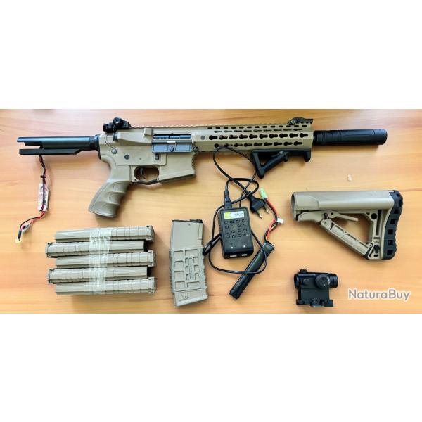 R�plique airsoft G&G type AR15 CM16 pour pi�ces - 1� sans prix de r�serve !!