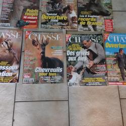 7 MAGAZINES CONNAISSANCE DE LA CHASSE ANNEES 2000/2001/2002